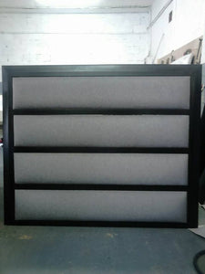 Horizontal Panel With Wooden Inserts & Frame - Headboards For Africa 